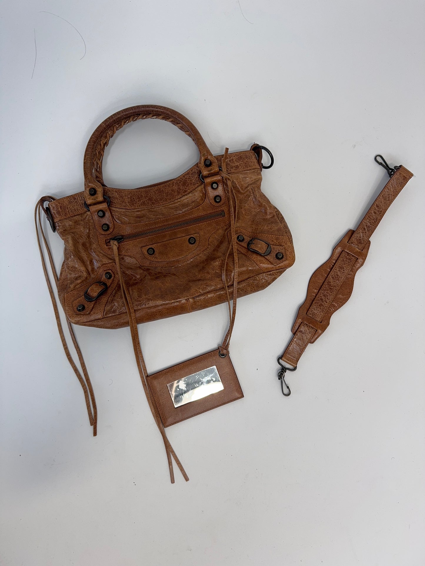Balenciaga The First 2Way Shoulder Handbag - Brown