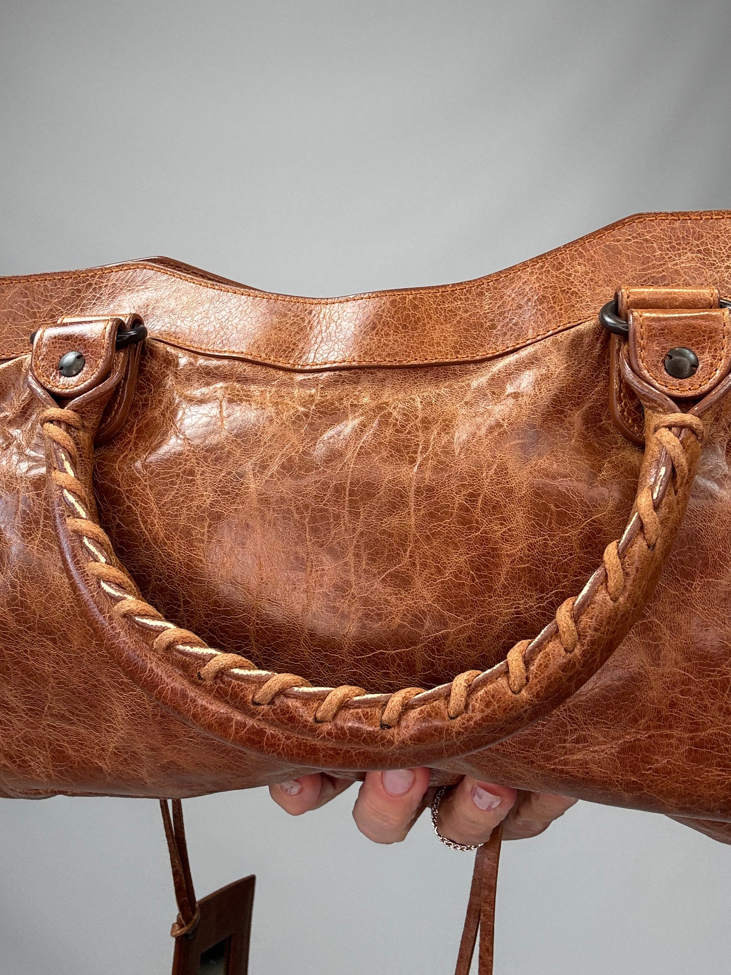 Balenciaga The First 2Way Shoulder Handbag - Brown