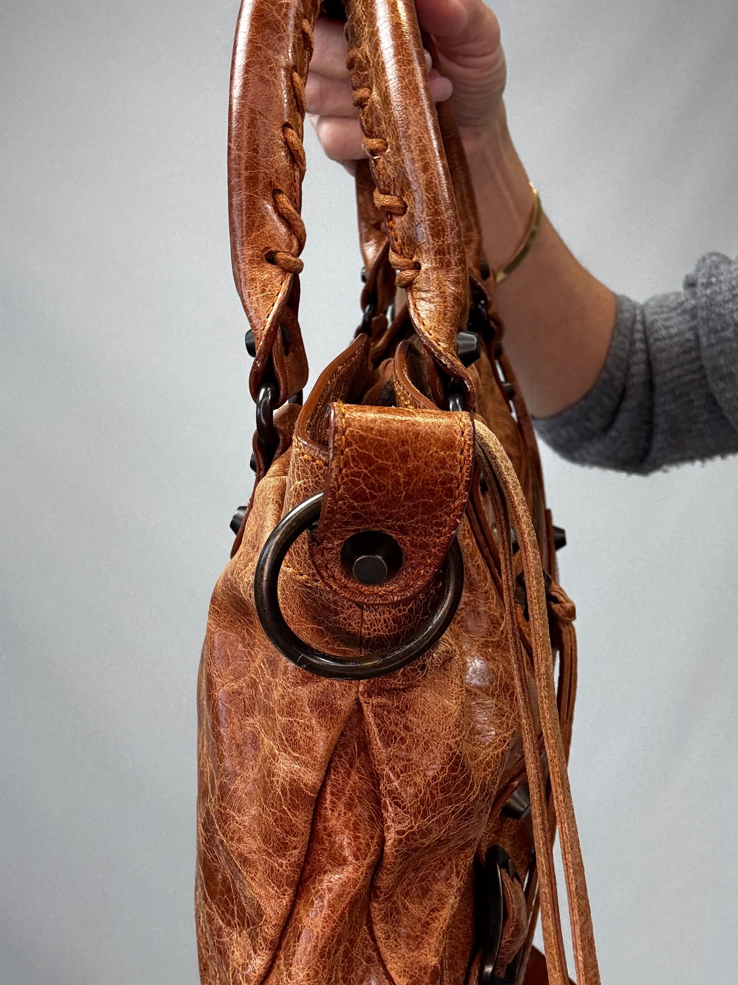 Balenciaga The First 2Way Shoulder Handbag - Brown