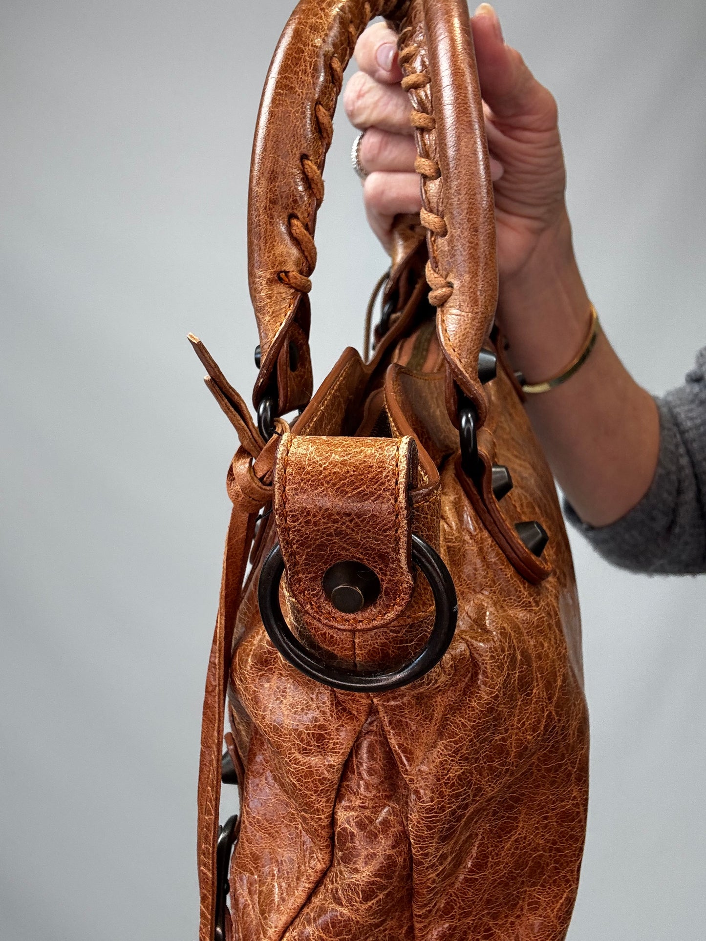 Balenciaga The First 2Way Shoulder Handbag - Brown