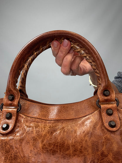 Balenciaga The First 2Way Shoulder Handbag - Brown