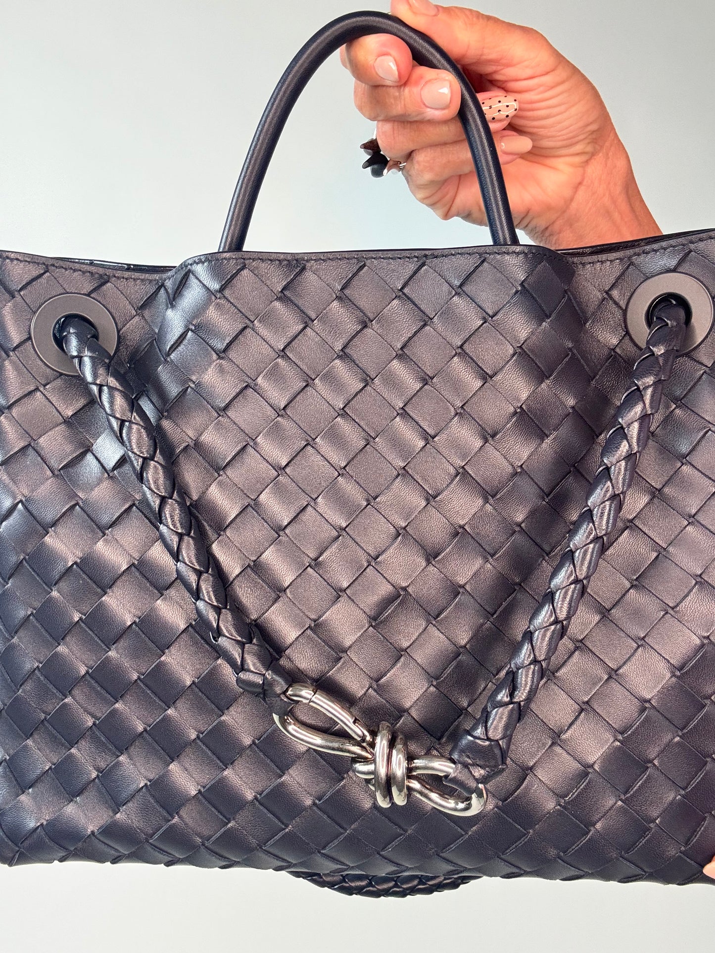 Bottega Veneta Andiamo Medium - Navy