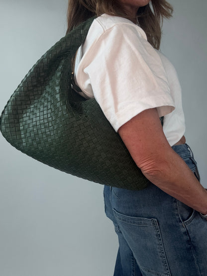 Bottega Veneta Intrecciato Hobo - Green