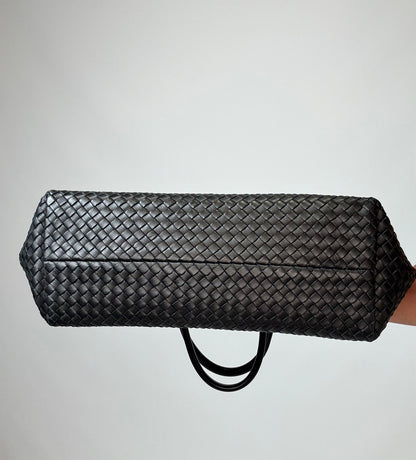Bottega Veneta Nappa Intrecciato Cabat MM  - Black