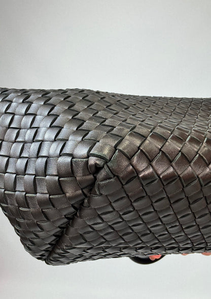 Bottega Veneta Nappa Intrecciato Cabat MM  - Black