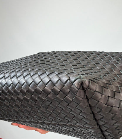 Bottega Veneta Nappa Intrecciato Cabat MM  - Black