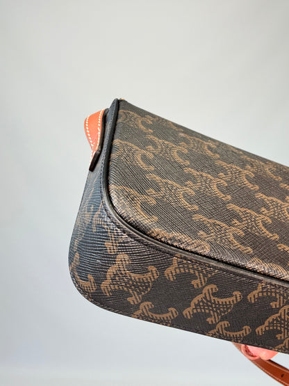 Celine Claude Triomphe Canvas Shoulder Bag