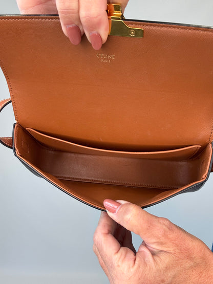 Celine Claude Triomphe Canvas Shoulder Bag