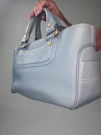 Celine Leather Triomphe Boogie Bag - Light Blue