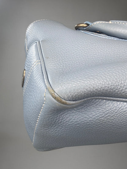 Celine Leather Triomphe Boogie Bag - Light Blue