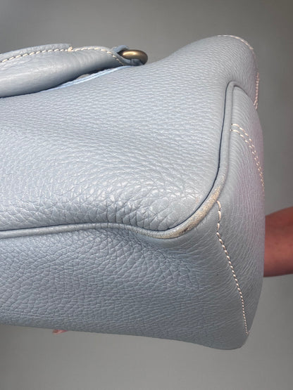 Celine Leather Triomphe Boogie Bag - Light Blue