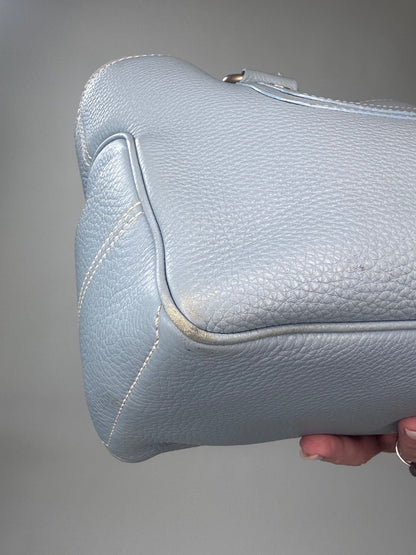 Celine Leather Triomphe Boogie Bag - Light Blue