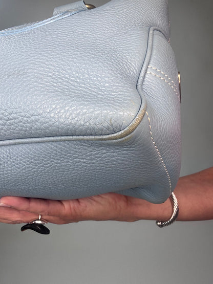 Celine Leather Triomphe Boogie Bag - Light Blue