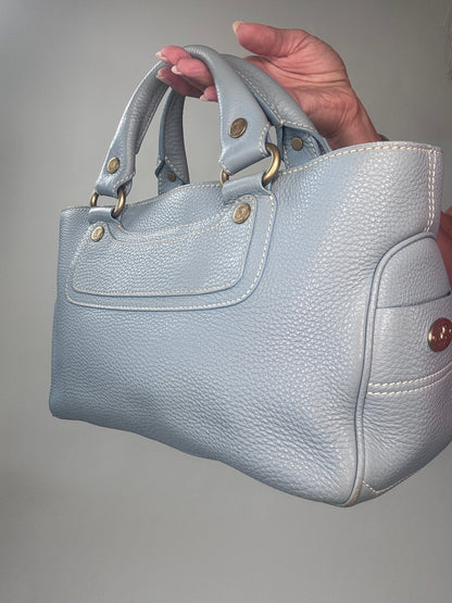 Celine Leather Triomphe Boogie Bag - Light Blue