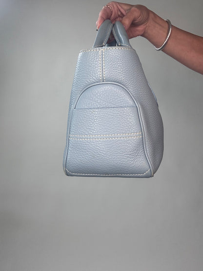 Celine Leather Triomphe Boogie Bag - Light Blue