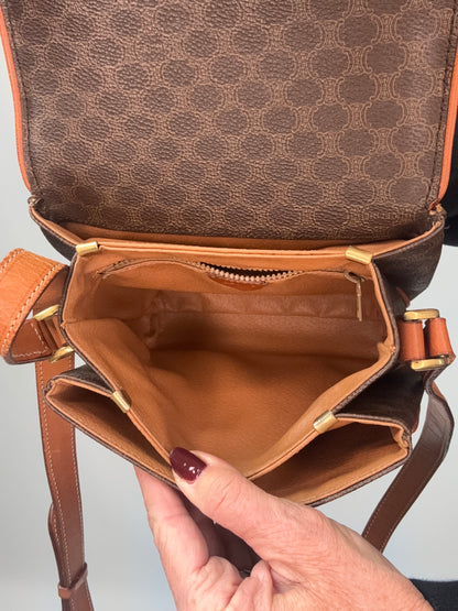 Celine Macadam Canvas Triomphe Shoulder Bag