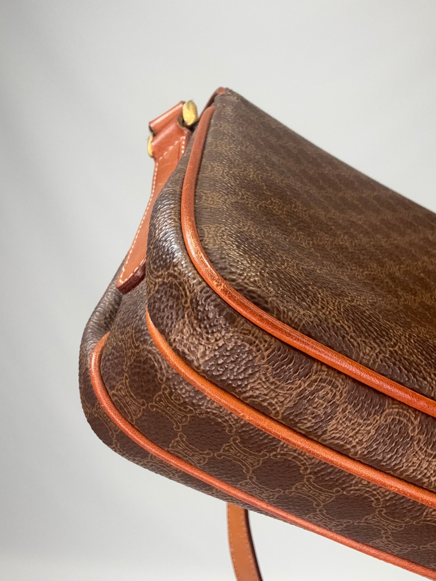 Celine Macadam Canvas Triomphe Shoulder Bag