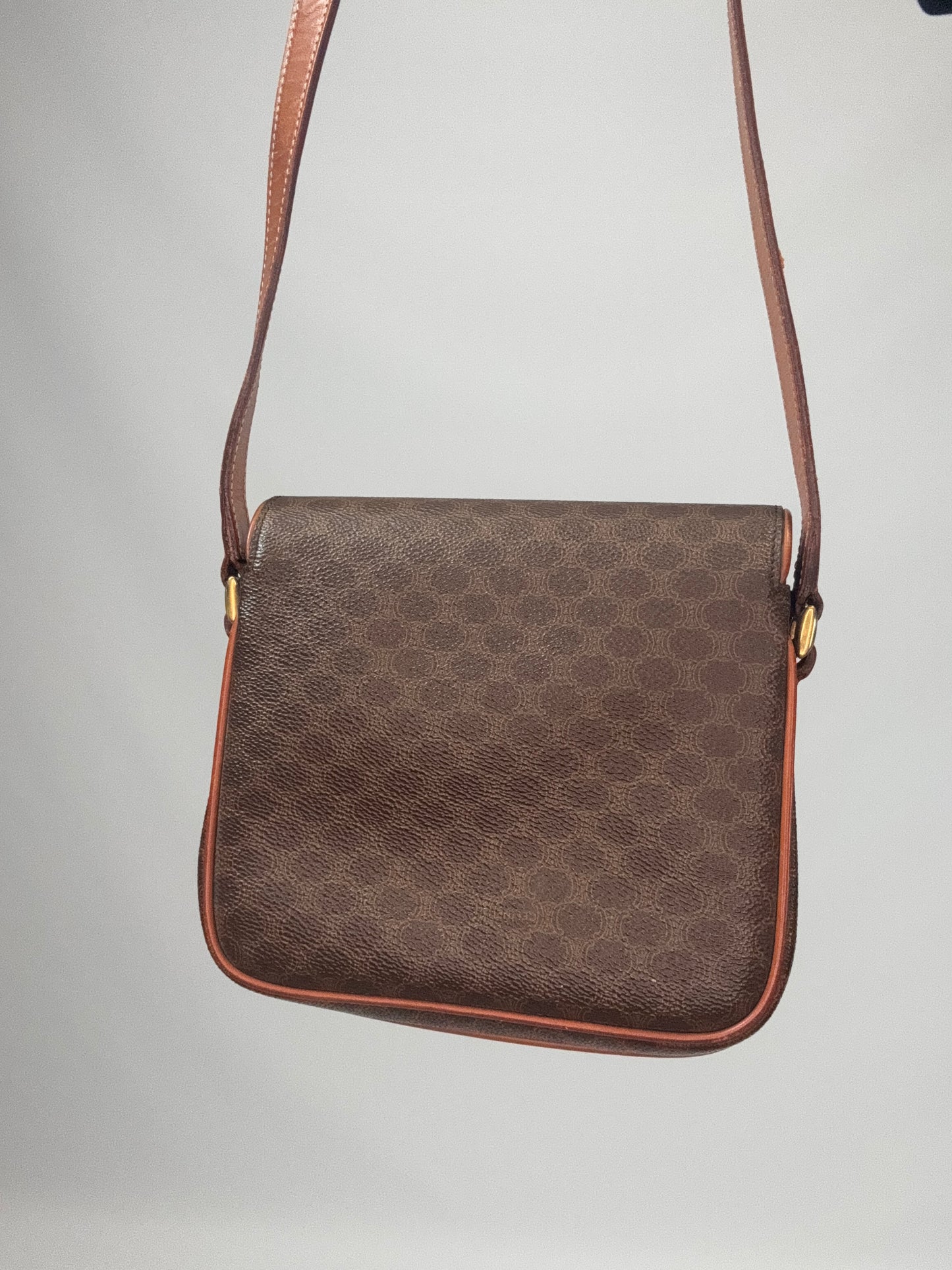 Celine Macadam Canvas Triomphe Shoulder Bag