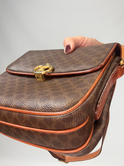 Celine Macadam Canvas Triomphe Shoulder Bag