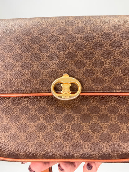 Celine Macadam Canvas Triomphe Shoulder Bag