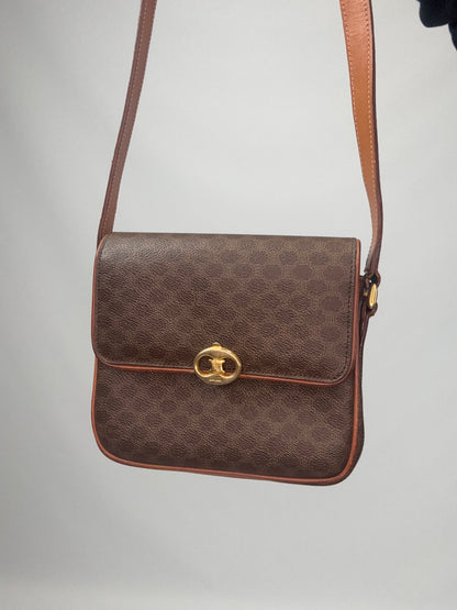 Celine Macadam Canvas Triomphe Shoulder Bag