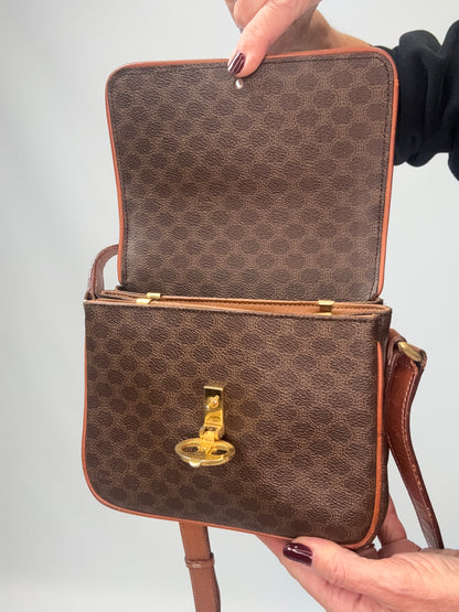 Celine Macadam Canvas Triomphe Shoulder Bag