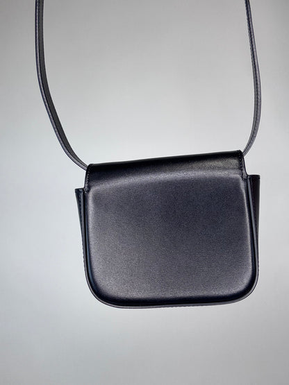 Celine Shiny Calfskin Mini Claude - Black