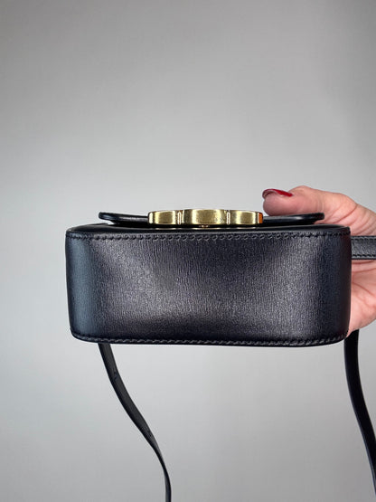 Celine Shiny Calfskin Mini Claude - Black