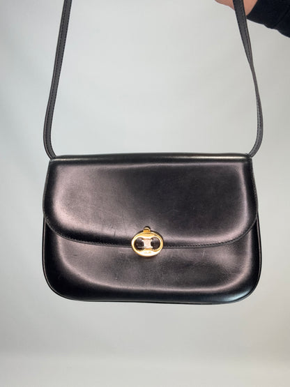 Celine Triomphe Shoulder Bag - Black / Vintage