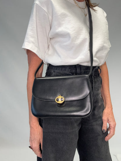 Celine Triomphe Shoulder Bag - Black / Vintage
