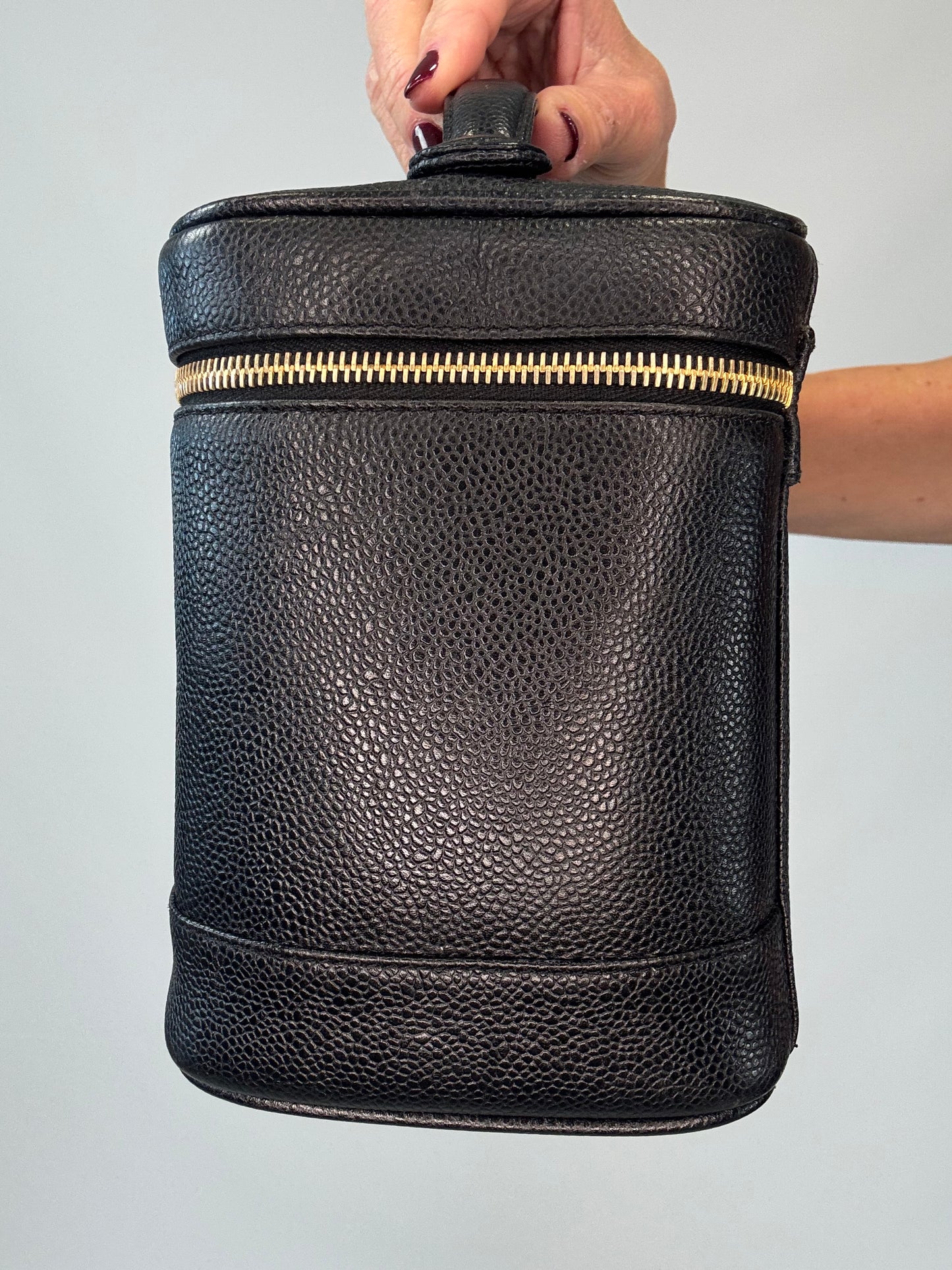 Chanel Caviar Vanity Cosmetic Case - Black
