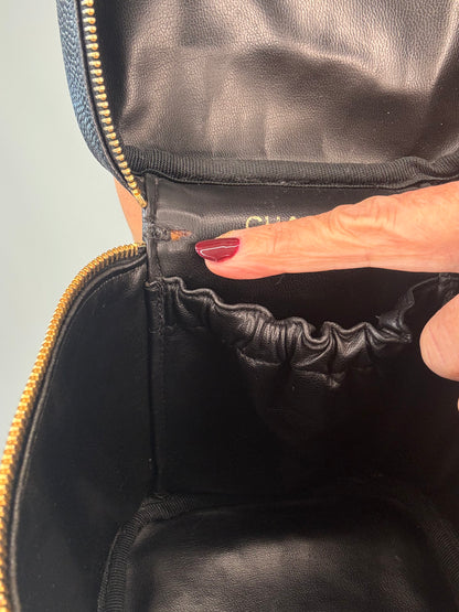 Chanel Caviar Vanity Cosmetic Case - Black