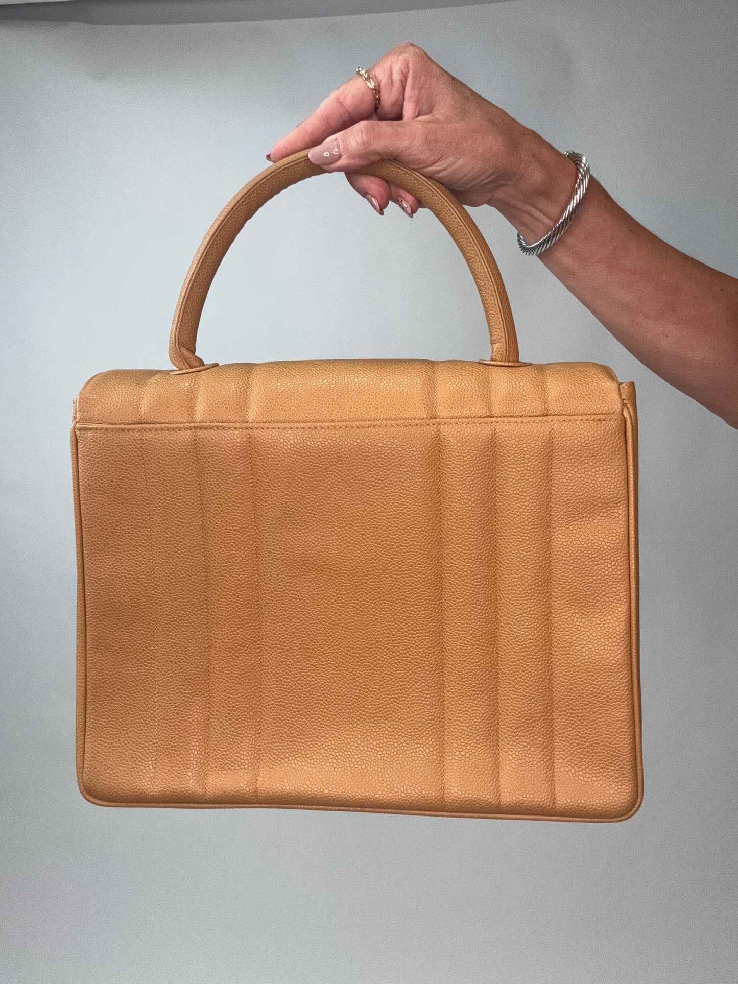 Vintage Chanel Caviar Vertical Kelly Flap Bag