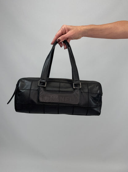 Chanel Choco Bar Mini Boston Handbag - Black