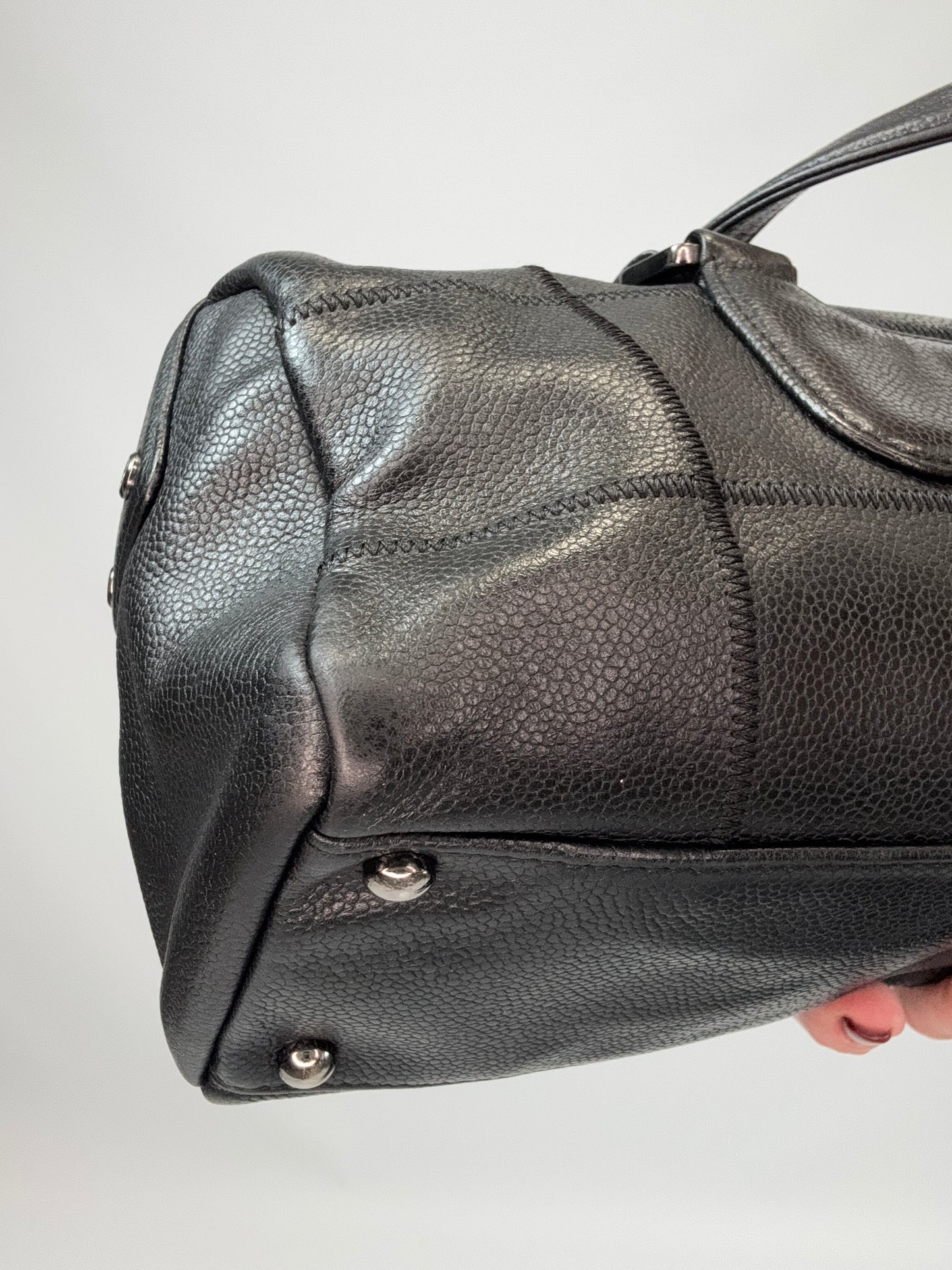 Chanel Choco Bar Mini Boston Handbag - Black