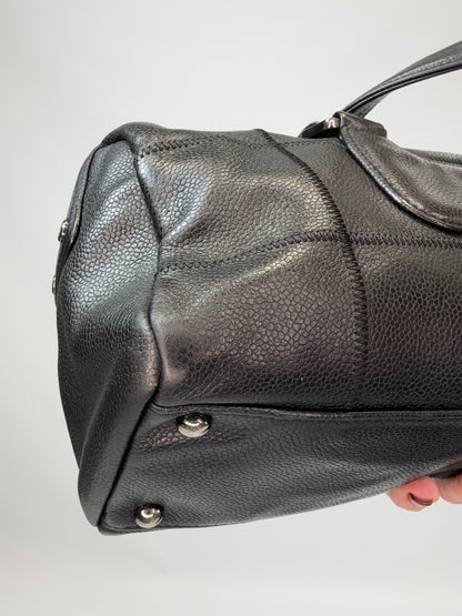 Chanel Choco Bar Mini Boston Handbag - Black