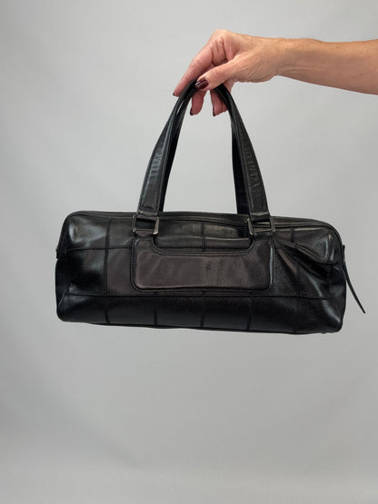 Chanel Choco Bar Mini Boston Handbag - Black