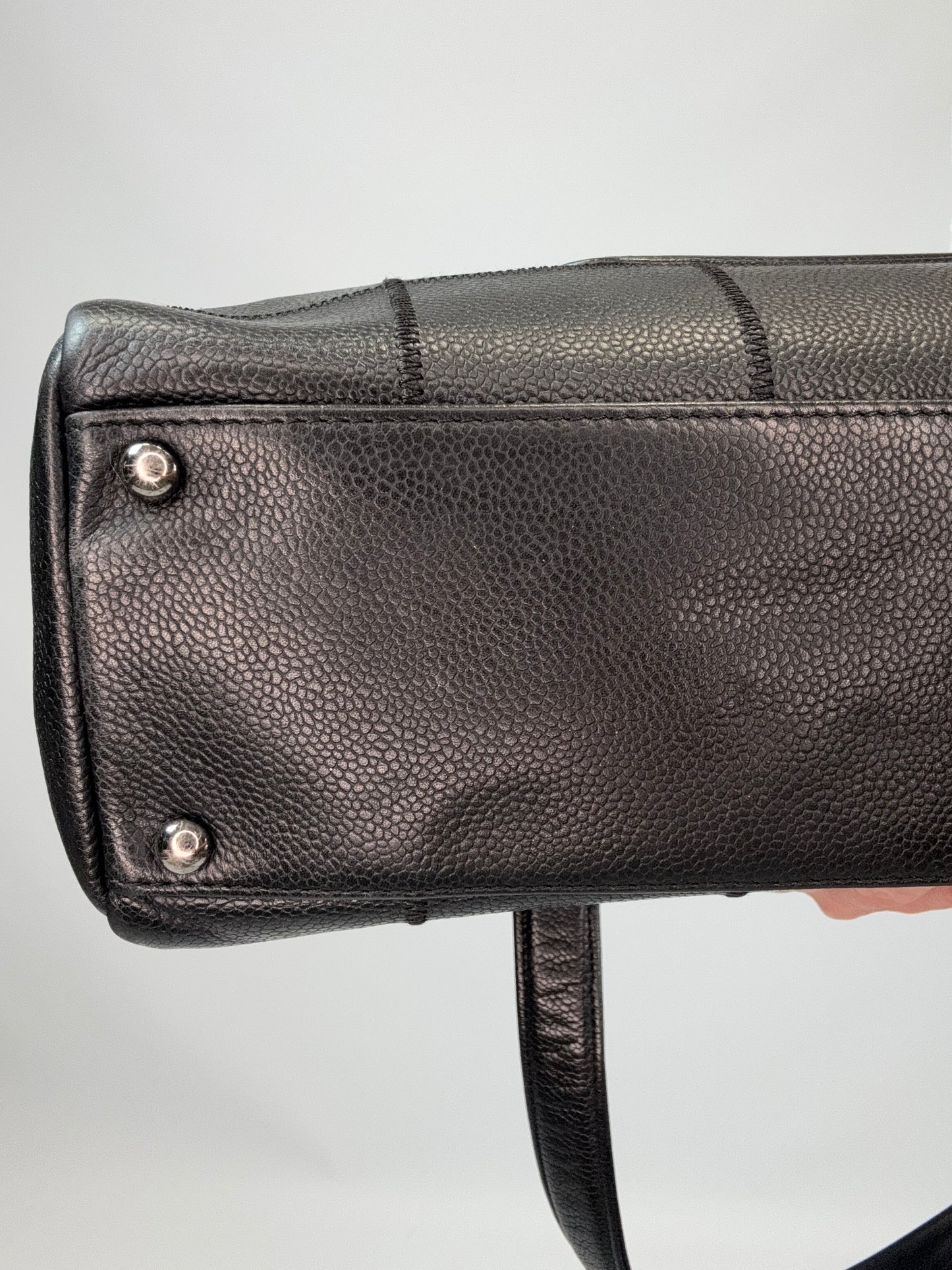 Chanel Choco Bar Mini Boston Handbag - Black