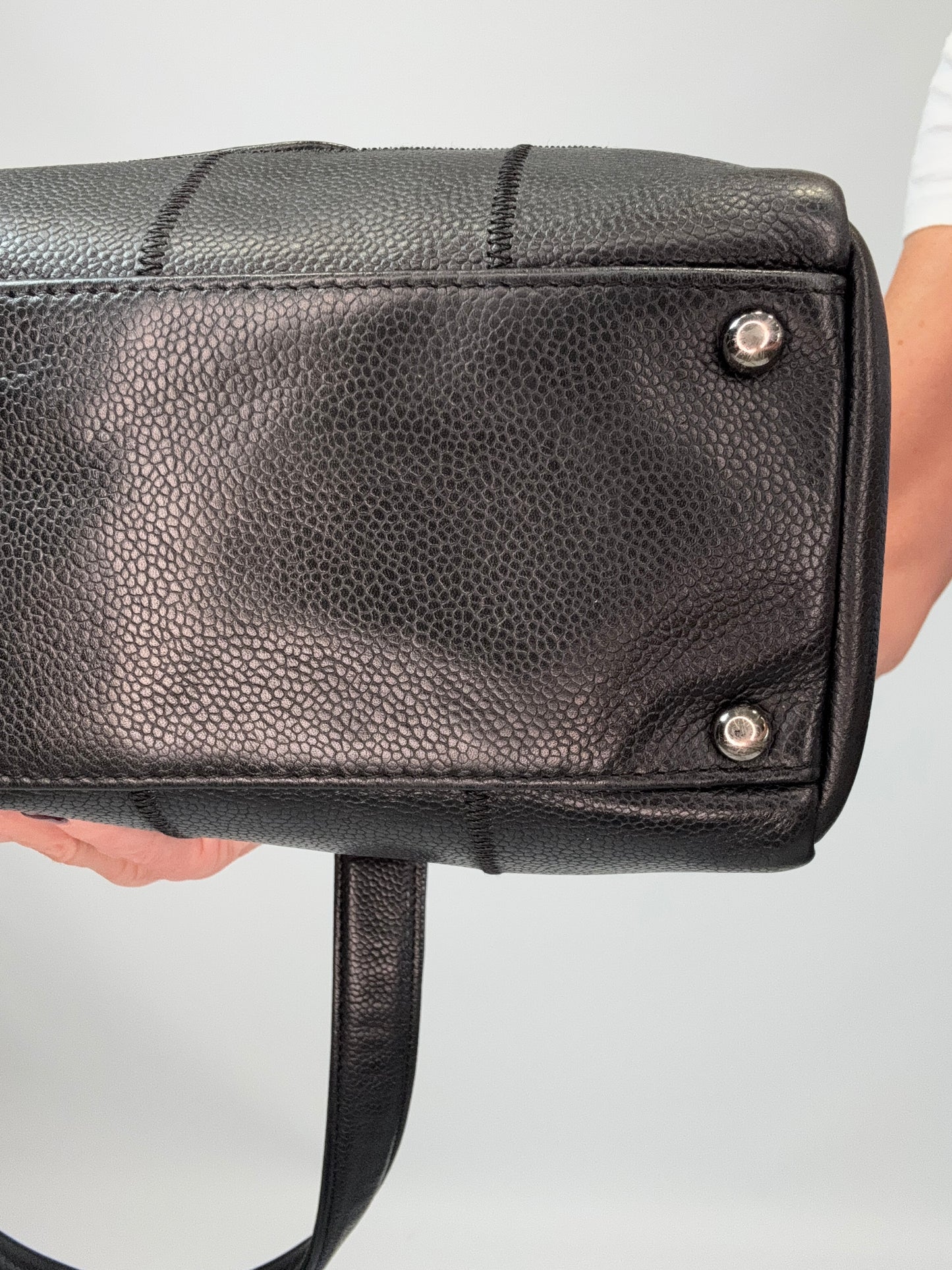 Chanel Choco Bar Mini Boston Handbag - Black