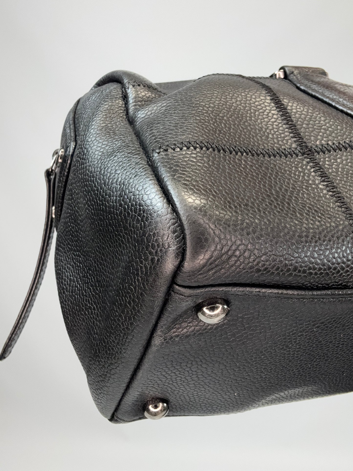 Chanel Choco Bar Mini Boston Handbag - Black