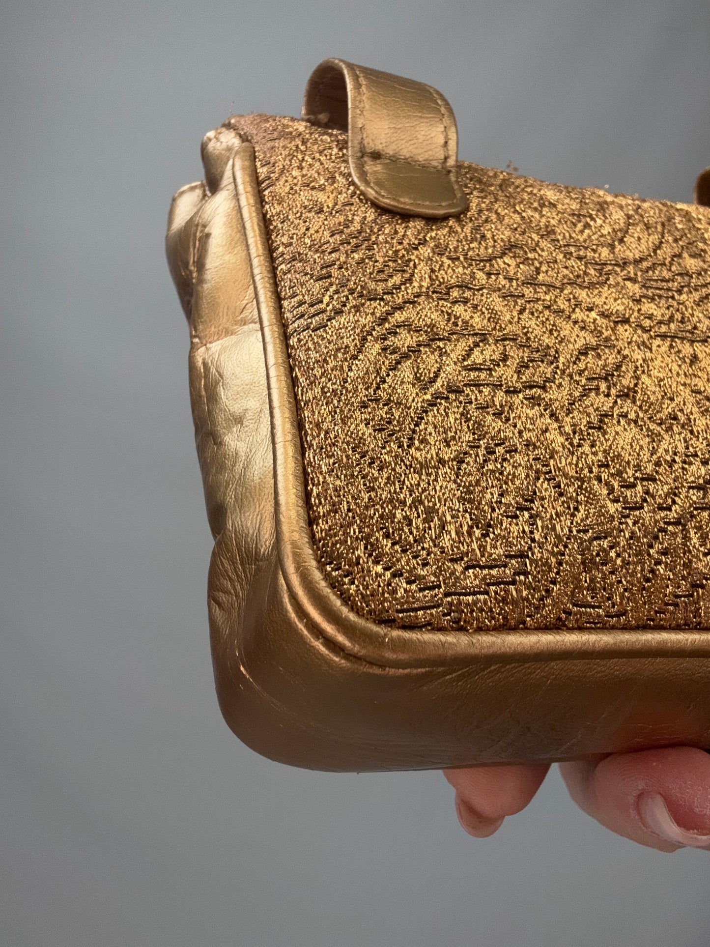 Chanel Coco Mark Nishijin-ori Waist Pouch - Gold