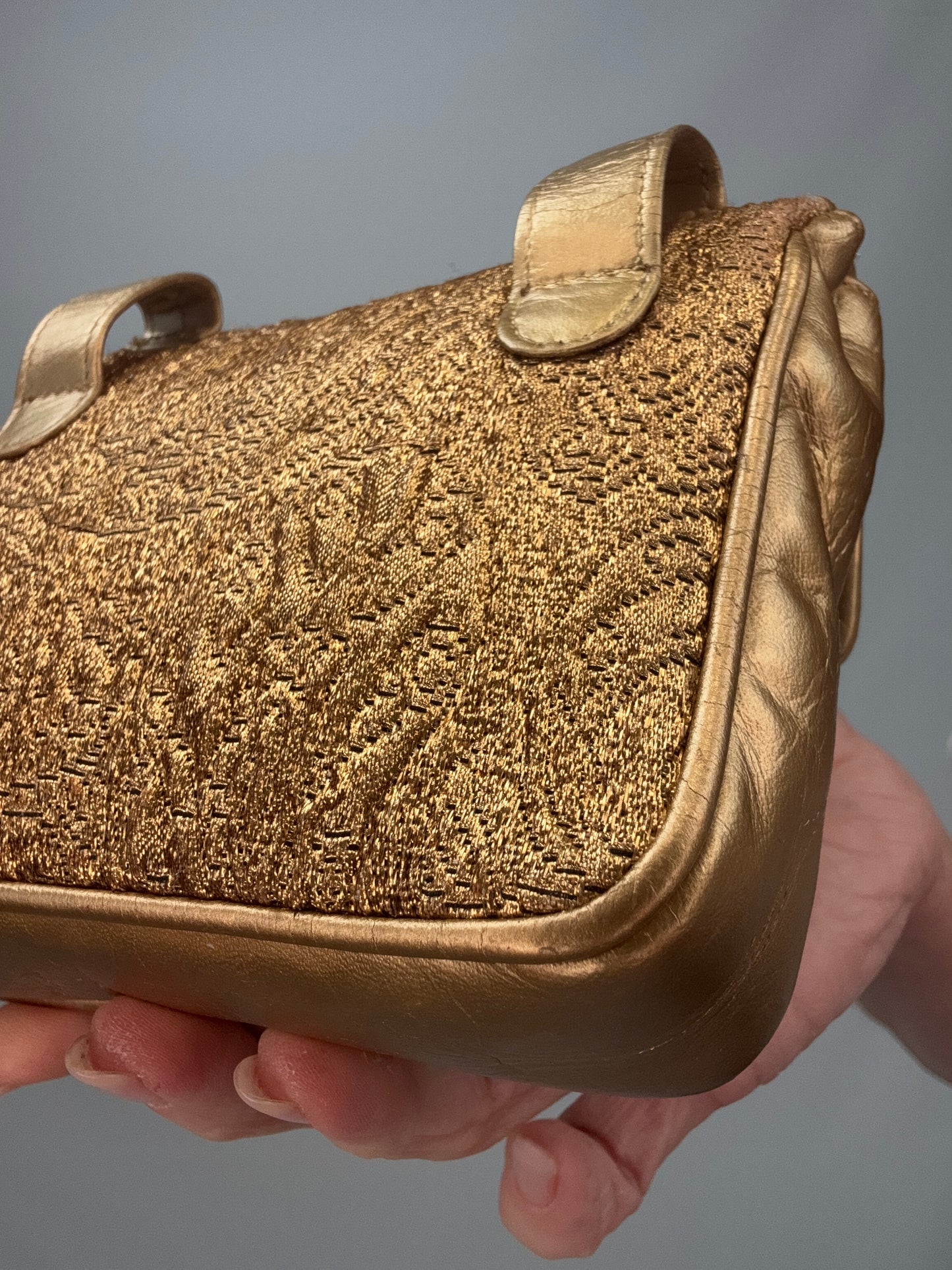 Chanel Coco Mark Nishijin-ori Waist Pouch - Gold