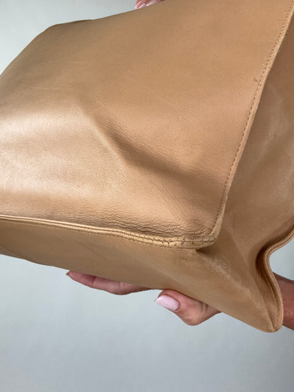 Chanel Deca Coco Chain Tote - Tan