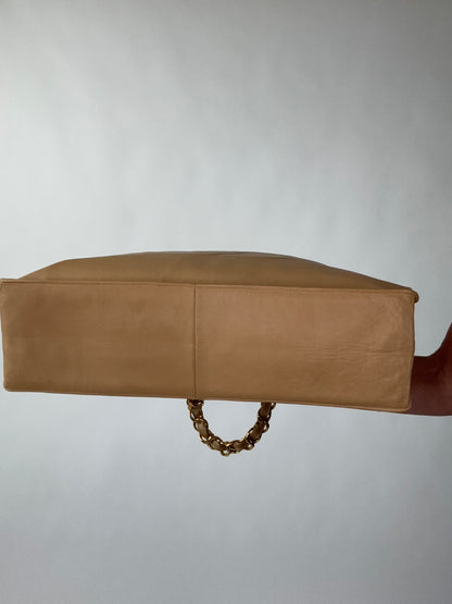 Chanel Deca Coco Chain Tote - Tan