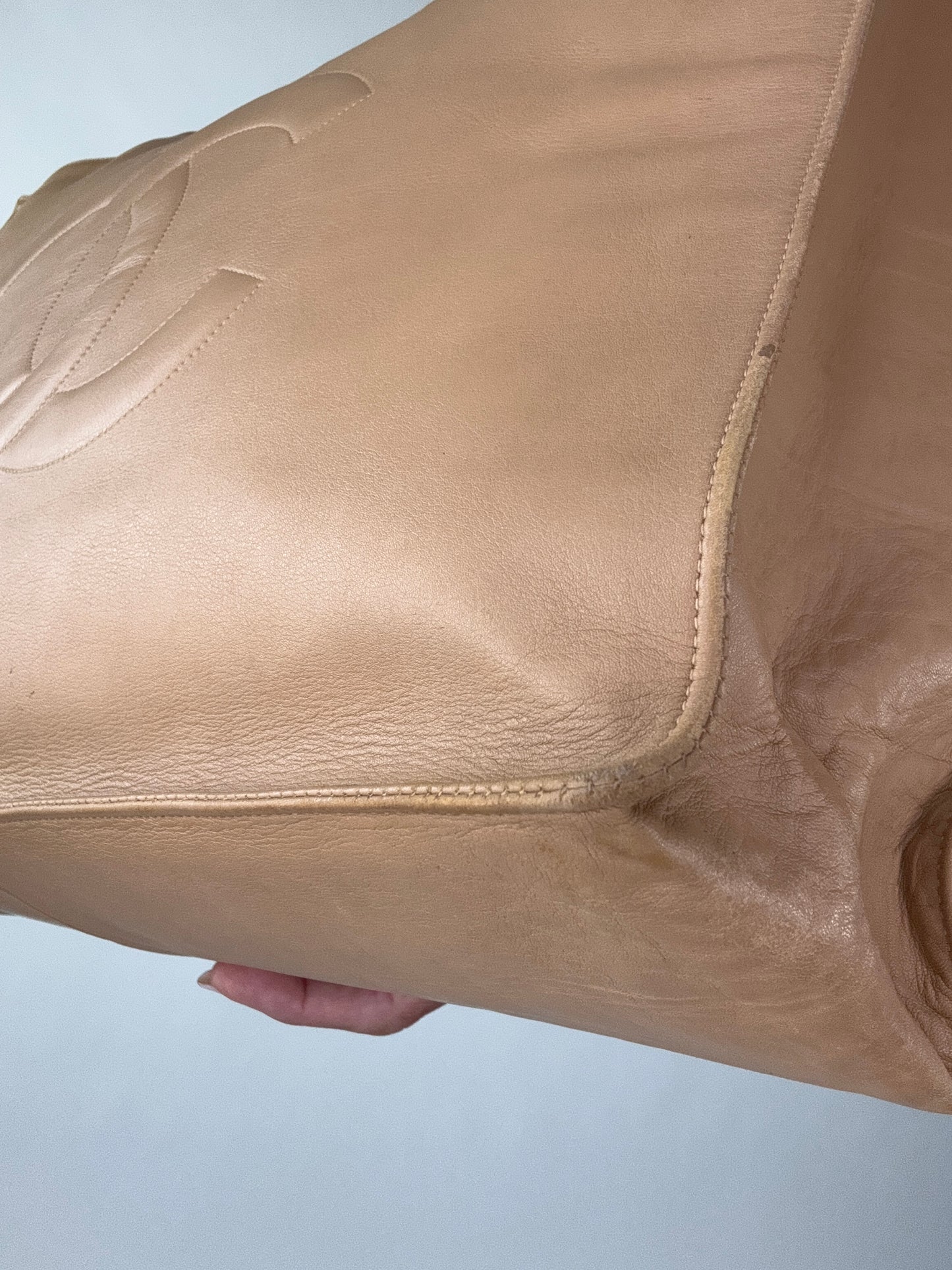 Chanel Deca Coco Chain Tote - Tan