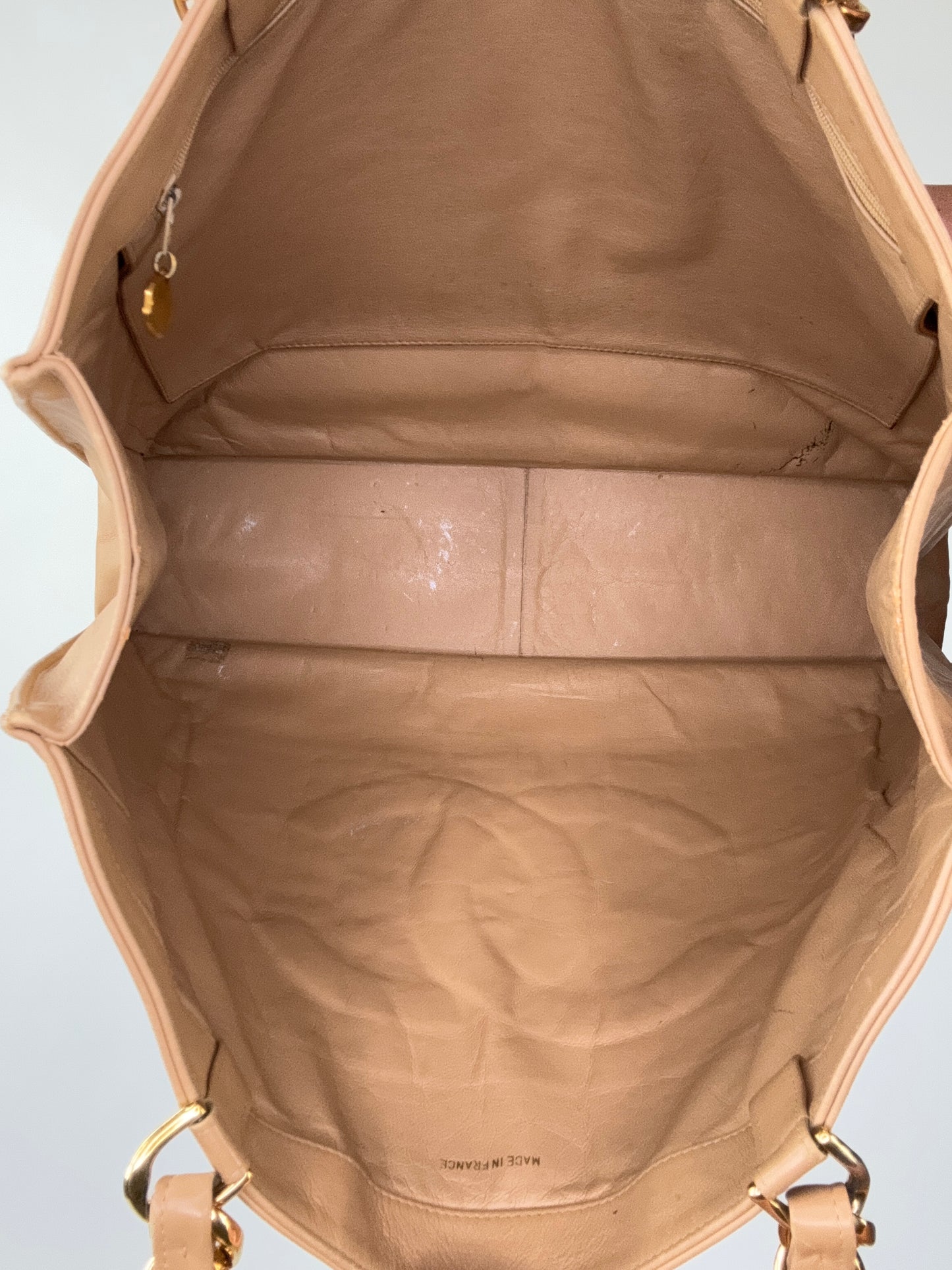 Chanel Deca Coco Chain Tote - Tan