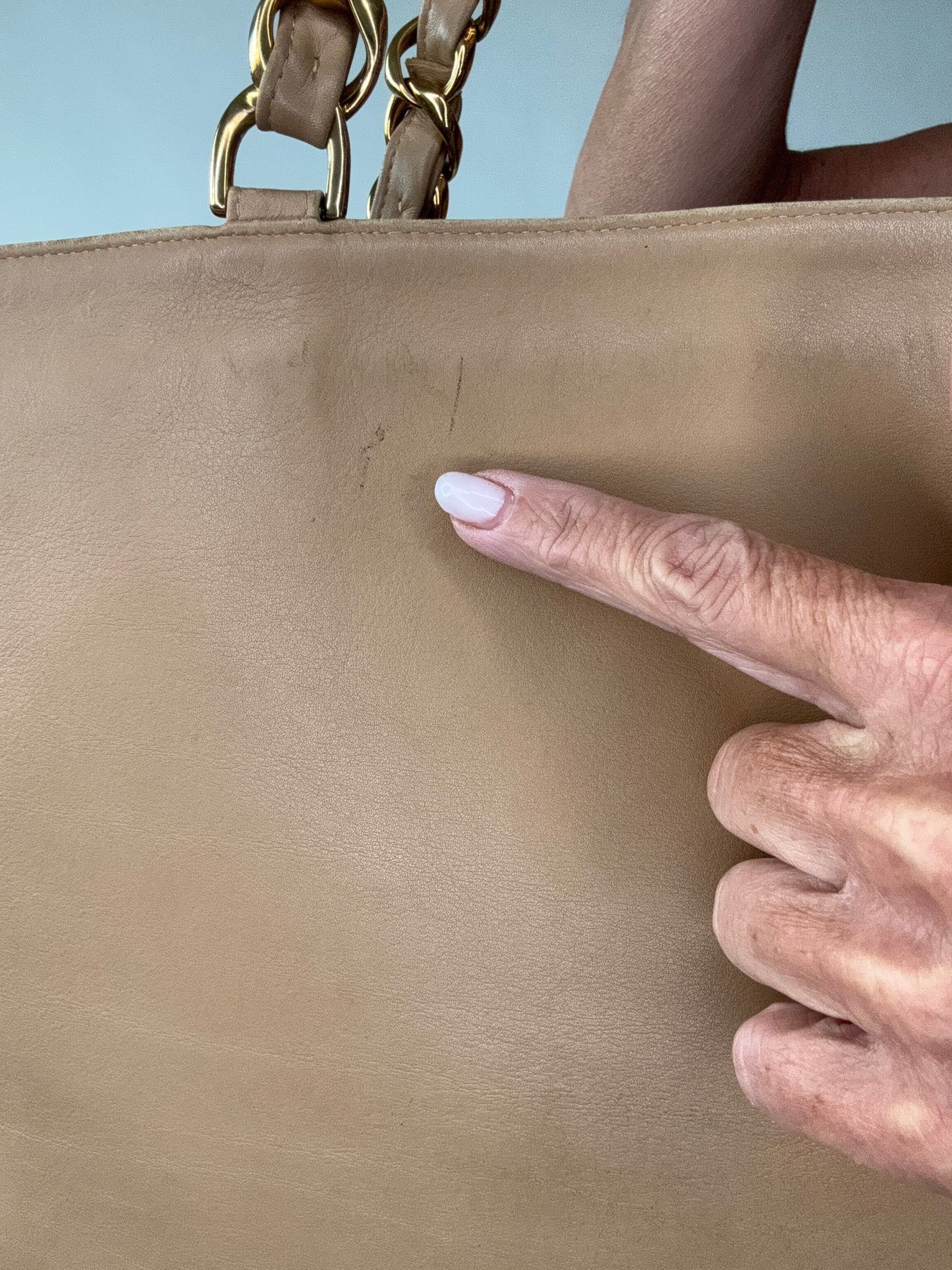 Chanel Deca Coco Chain Tote - Tan