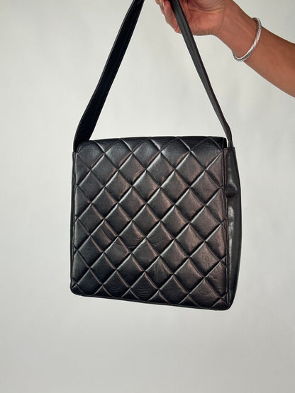 Chanel Vintage Double Turn Lock Pocket Shoulder Bag-Ultra Rare