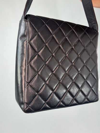 Chanel Vintage Double Turn Lock Pocket Shoulder Bag-Ultra Rare