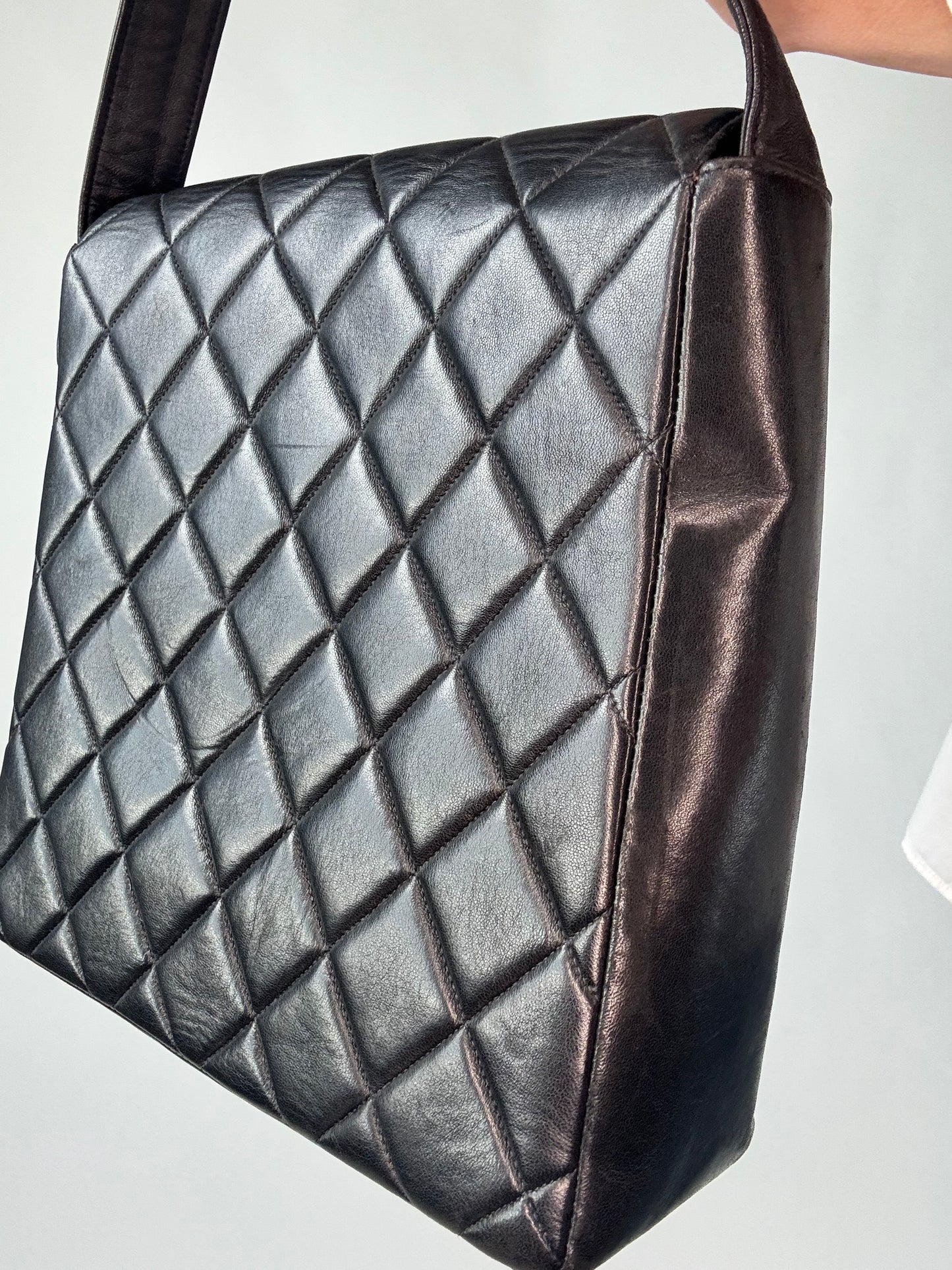 Chanel Vintage Double Turn Lock Pocket Shoulder Bag-Ultra Rare